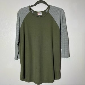 LuLaRoe Randy Shirt. Size XL. In good used condition! Olive Green